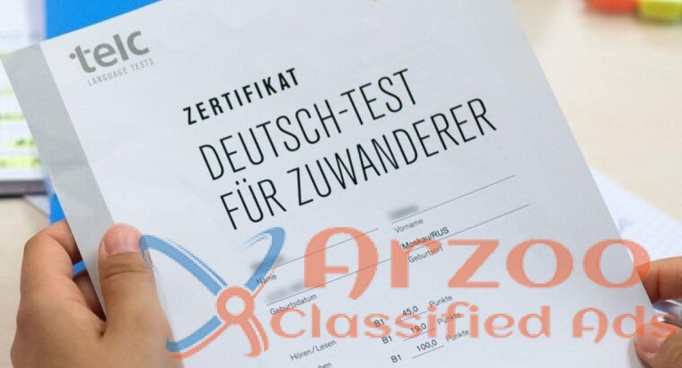 Buy polish telc b2 certificate online without test