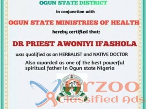 The best powerful spiritual herbalist in Nigeria