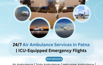 24/7 Air Ambulance Services in Patna | ICU-Equippe